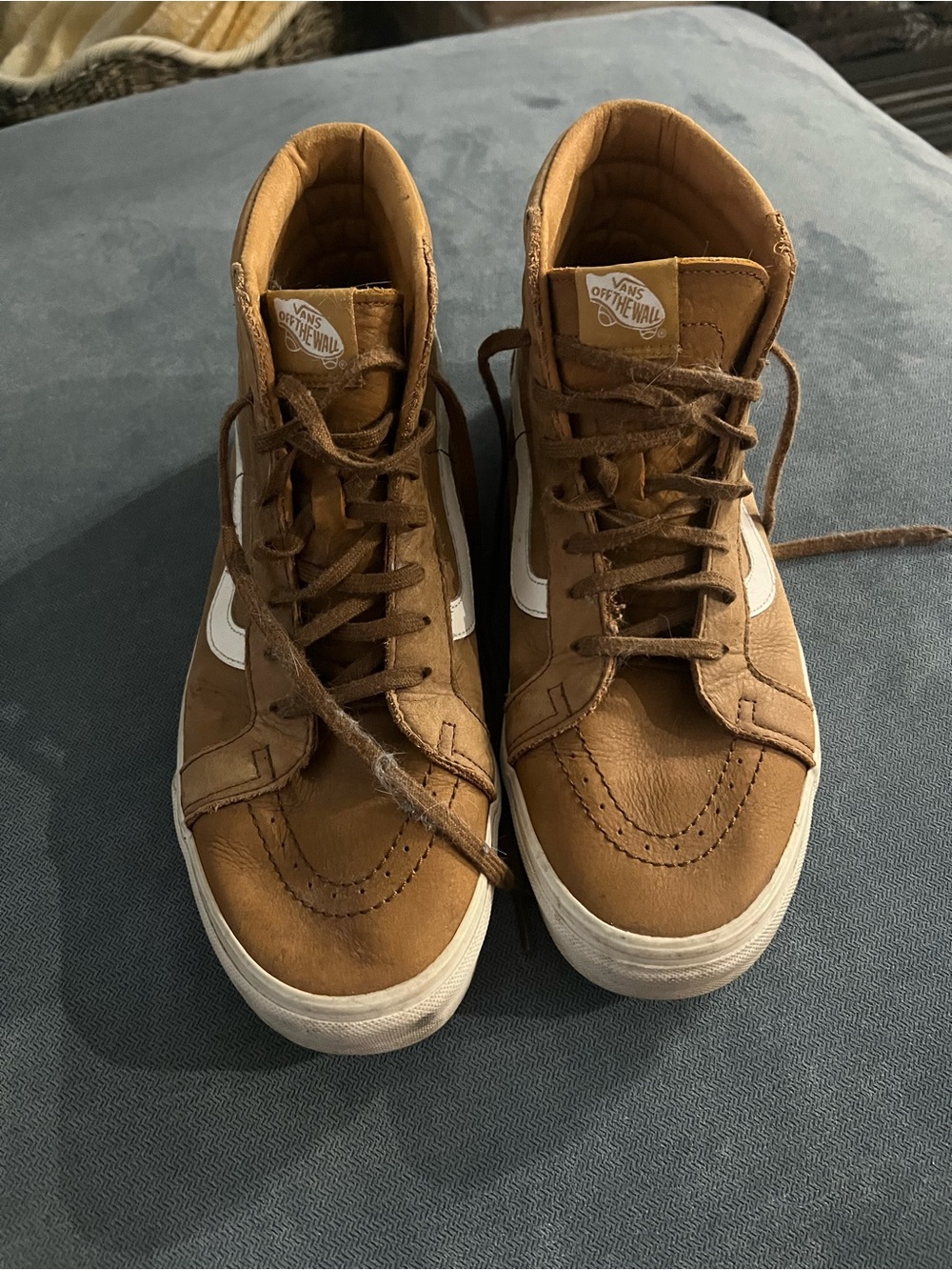 Vans Tan and Black Skate Shoe Interior Label